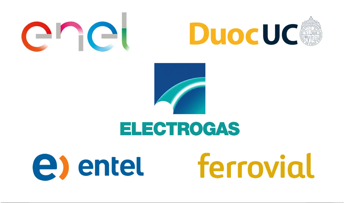 Organizaciones que han confiado en JIF: ENEL, DUOC UC, Electrogas, Entel y Ferrovial