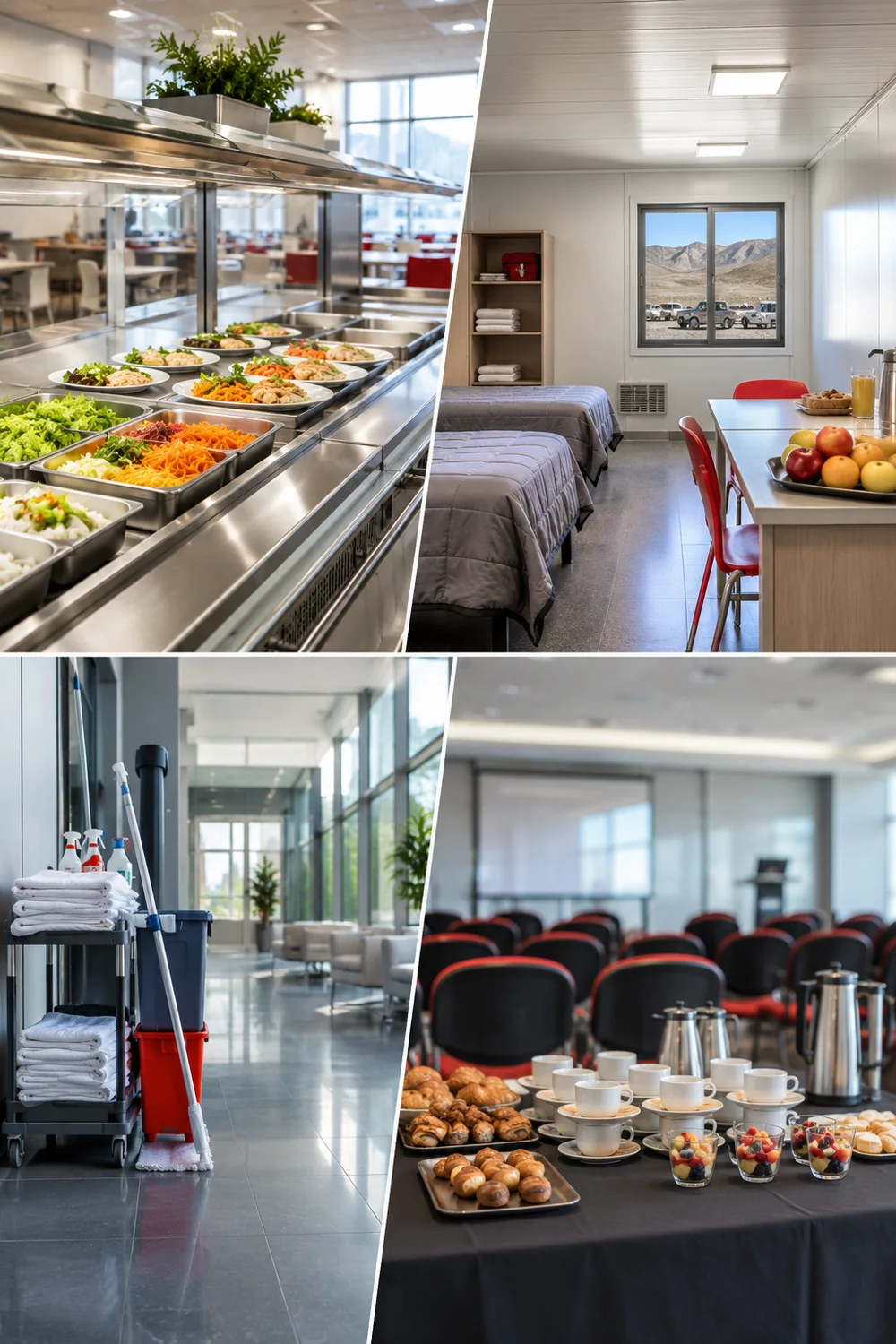 Alimentación institucional, campamentos, servicios generales y eventos corporativos